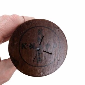 Vintage Knapp Turned Wood Ring Holder Stand – Mid Century Modern Decor